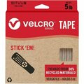 Velcro Brand Mounting Tape, Eco, Reusable, 5 lb Cap, 7/8inx10ft , WE VEK30195
